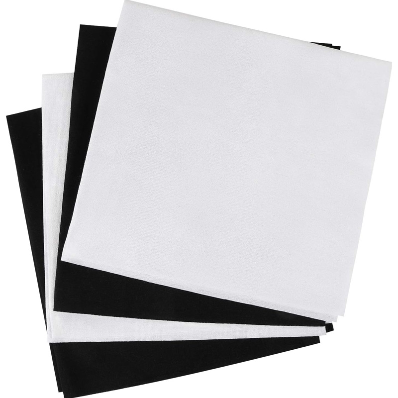 4 Pieces of Linen Fabric, Soli - Embroidery Canvas ulasan dan harga