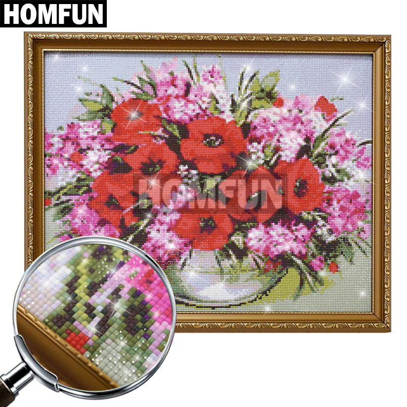 HOMFUN 5D Diamond Pattern Rhin - Embroidery Roll Pattern ulasan dan harga