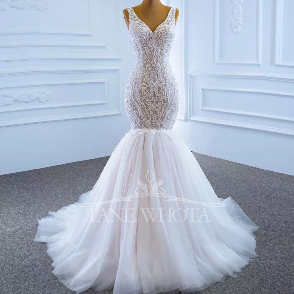 Civil Wedding Dress Spaghetti  - Embroidery Organza ulasan dan harga