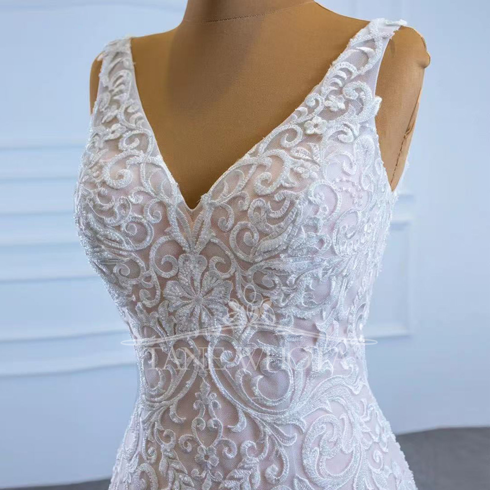 Civil Wedding Dress Spaghetti  - Embroidery Organza ulasan dan harga