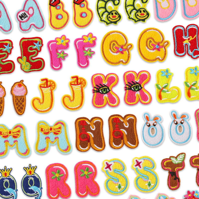 26pcs/Bulk Sets Letter Patch A - Embroidery Letter M ulasan dan harga